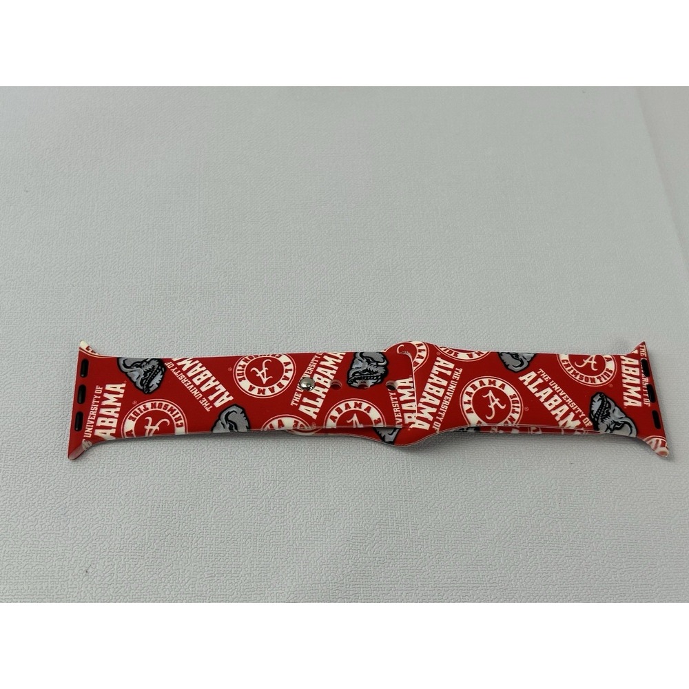 Alabama Crimson Tide Apple Watch Band Red Silicone Sport Strap NCAA